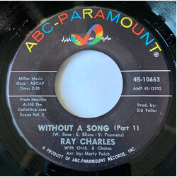 Ray Charles Without A Song USED VINYL 7INCH 45 RPM SINGLE