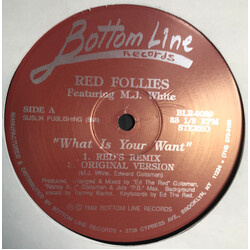 Red Follies / MJ White What Is Your Want USED VINYL 12INCH 33 S RPM