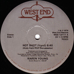 Karen Young Hot Shot USED VINYL 12INCH 33 S RPM STEREO