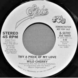 Wild Cherry Try A Piece Of My Love USED VINYL 7INCH 45 RPM PROMO STYRENE STEREO MONO