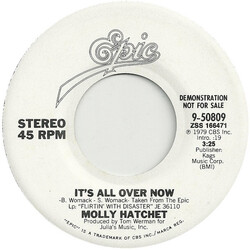 Molly Hatchet It's All Over Now USED VINYL 7INCH 45 RPM PROMO
