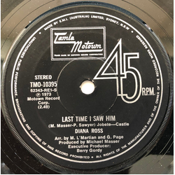 Diana Ross Last Time I Saw Him Vinyl 7" USED