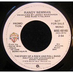 Randy Newman The Story Of A Rock And Roll Band USED VINYL 7INCH 45 RPM PROMO STEREO MONO