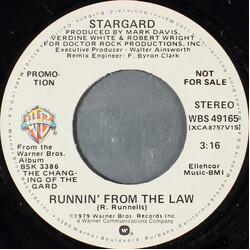 Stargard Runnin' From The Law USED VINYL 7INCH 45 RPM PROMO STEREO MONO