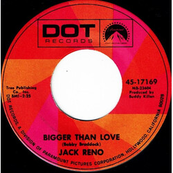 Jack Reno I Want One / Bigger Than Love USED VINYL 7INCH 45 RPM