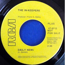 The In-Keepers (2) Daily News USED VINYL 7INCH 45 RPM SINGLE PROMO