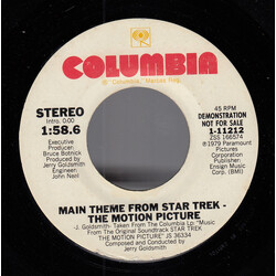Jerry Goldsmith Main Theme From Star Trek - The Motion Picture USED VINYL 7INCH 45 RPM PROMO