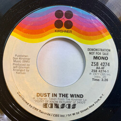 Kansas (2) Dust In The Wind USED VINYL 7INCH 45 RPM PROMO STYRENE STEREO MONO