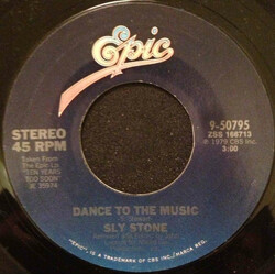Sly Stone Dance To The Music USED VINYL 7INCH 45 RPM STYRENE STEREO
