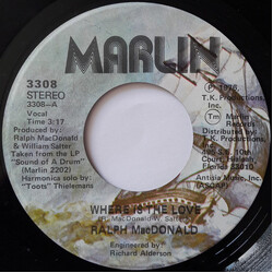 Ralph MacDonald Where Is The Love / Calypso Breakdown USED VINYL 7INCH 45 RPM
