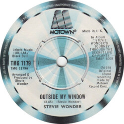 Stevie Wonder Outside My Window USED VINYL 7INCH SINGLE 45 RPM