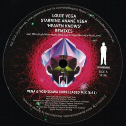 Louie Vega / Anané Heaven Knows (Remixes) USED VINYL 12INCH 33 S RPM 45 RPM