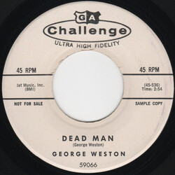 George Weston Dead Man USED VINYL 7INCH 45 RPM PROMO