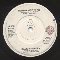 David Sanborn Neither One Of Us USED VINYL 7INCH SINGLE