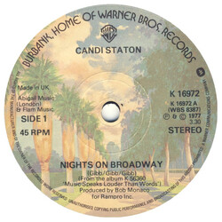 Candi Staton Nights On Broadway USED VINYL 7INCH 45 RPM SINGLE