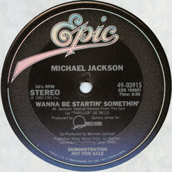 Michael Jackson Wanna Be Startin' Somethin' USED VINYL 12INCH 33 S RPM PROMO