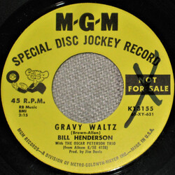 Bill Henderson (3) / The Oscar Peterson Trio Gravy Waltz / You'll Never Get Away From Me USED VINYL 7INCH 45 RPM PROMO