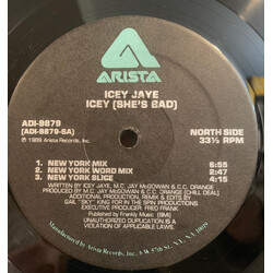 Icey Jaye Icey (She's Bad) USED VINYL 12INCH 33 S RPM