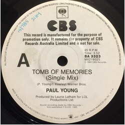 Paul Young Tomb Of Memories (Single Mix) / Man In The Iron Mask USED VINYL 7INCH 45 RPM SINGLE PROMO
