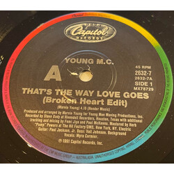 Young MC That's The Way Love Goes USED VINYL 7INCH 45 RPM SINGLE