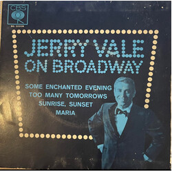 Jerry Vale Jerry Vale On Broadway USED VINYL 7INCH 45 RPM EP