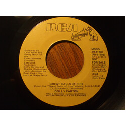 Dolly Parton Great Balls Of Fire USED VINYL 7INCH 45 RPM PROMO STEREO MONO