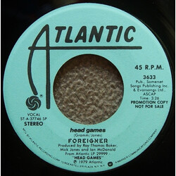 Foreigner Head Games USED VINYL 7INCH 45 RPM PROMO STEREO MONO
