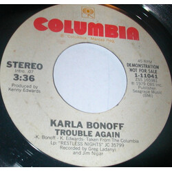 Karla Bonoff Trouble Again USED VINYL 7INCH 45 RPM PROMO