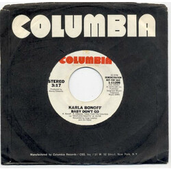 Karla Bonoff Baby Don't Go USED VINYL 7INCH 45 RPM PROMO