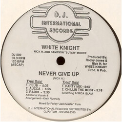 White Knight Never Give Up USED VINYL 12INCH 33 S RPM