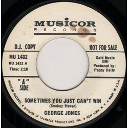 George Jones (2) Sometimes You Just Can't Win / Brothers Of A Bottle USED VINYL 7INCH 45 RPM PROMO