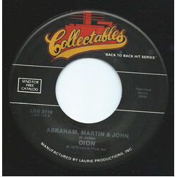 Dion (3) Abraham, Martin & John USED VINYL 7INCH REISSUE