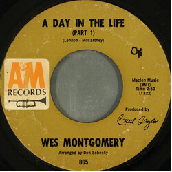 Wes Montgomery A Day In The Life USED VINYL 7INCH 45 RPM STYRENE