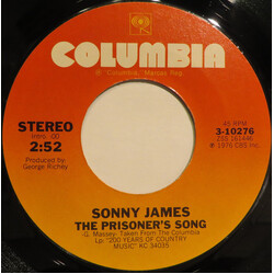 Sonny James The Prisoner's Song / Back In The Saddle Again USED VINYL 7INCH 45 RPM STYRENE