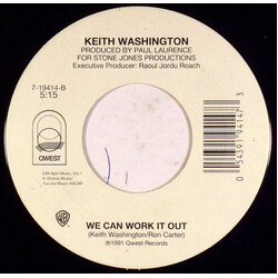 Keith Washington Kissing You / We Can Work It Out USED VINYL 7INCH 45 RPM SINGLE