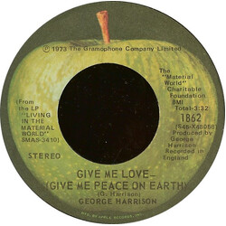George Harrison Give Me Love (Give Me Peace On Earth) USED VINYL 7INCH 45 RPM SINGLE STEREO