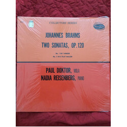 Johannes Brahms / Paul Doktor / Nadia Reisenberg Sonatas For Viola And Piano Opus 120 (No. 1 In F Minor / No. 2 In E Flat Major) Vinyl LP USED