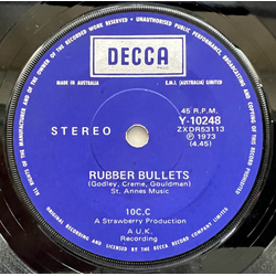 10cc Rubber Bullets Vinyl 7" USED
