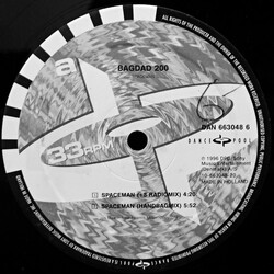 Bagdad 200 Spaceman USED VINYL 12INCH 33 S RPM SINGLE STEREO