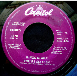 Ringo Starr You're Sixteen USED VINYL 7INCH SINGLE 45 RPM REISSUE