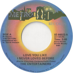 The Entertainers Love You Like I Never Loved Before USED VINYL 7INCH SINGLE