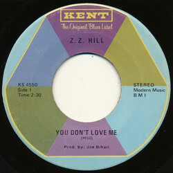 Z.Z. Hill You Don't Love Me / Have Mercy Someone USED VINYL 7INCH 45 RPM STEREO