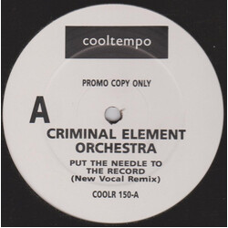 Criminal Element Orchestra Put The Needle To The Record USED VINYL 12INCH PROMO
