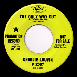 Charlie Louvin The Only Way Out (Is To Walk Over Me) USED VINYL 7INCH 45 RPM PROMO