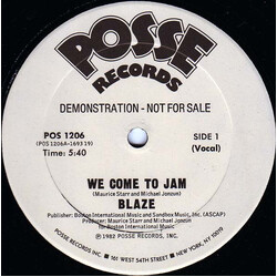 Blaze (5) We Come To Jam VINYL 12" USED