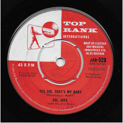 Col Joye And The Joy Boys Yes Sir, That's My Baby / Be My Girl USED VINYL 7INCH 45 RPM