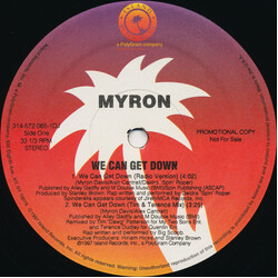 Myron We Can Get Down USED VINYL 12INCH 33 S RPM PROMO