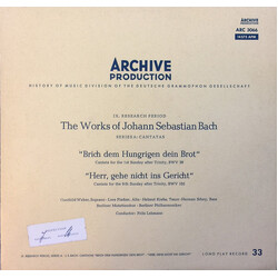 Johann Sebastian Bach / Gunthild Weber / Lore Fischer / Helmut Krebs / Hermann Schey / Berliner Motettenchor / Berliner Philharmoniker / Fritz Lehmann