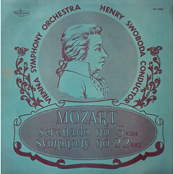 Wolfgang Amadeus Mozart / Wiener Symphoniker / Henry Swoboda Serenade No. 5 K204 / Symphony No. 22 K162 Vinyl LP USED