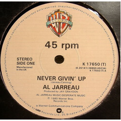 Al Jarreau Never Givin' Up USED VINYL 12INCH 45 RPM